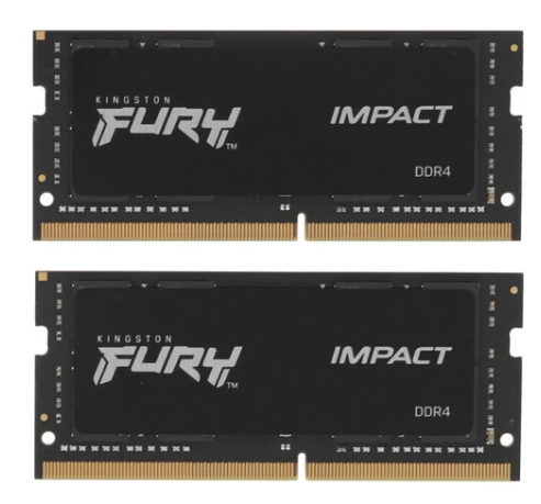 Модуль памяти SODIMM DDR4 64Gb PC4-25600 3200MHz Kingston Fury Impact (Kit of 2)