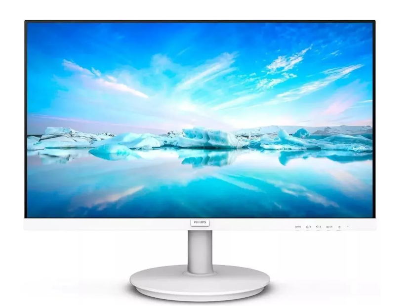 Монитор 23.8" PHILIPS 241V8AW (IPS 1920x1080 4ms 75Hz VESA, Speakers, VGA, HDMI) White Edition
