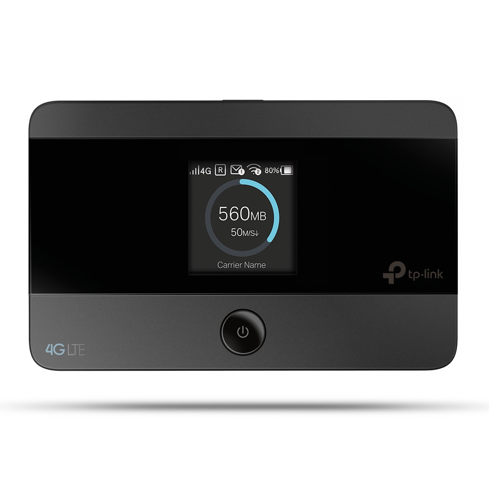 Wi-Fi роутер TP-Link M7350 N300, 2.4 ГГц, 2000 мАч, Micro USB, SIM-слот, черный