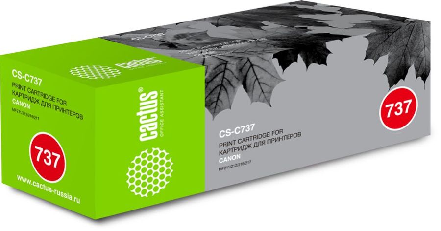 Картридж лазерный Cactus CS-737 для Canon, черный