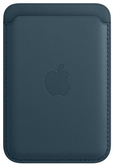 Кожаный кошелек для смартфона Apple iPhone Leather Wallet with Magsafe Baltic Blue