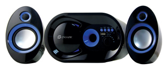 Акустическая система OKLICK OK-433 (2x4W+7W, питание от USB) black
