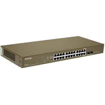 Коммутатор 24 port Tenda TEG1024F 1000 Мбит/с 2*SFP