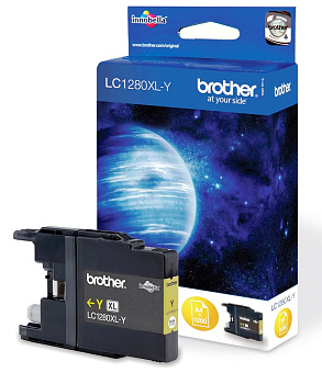 Картридж струйный Brother LC-1280XL Y для Brother MFC-J5910DW/MFC-J6510DW, 1200 стр. жёлтый