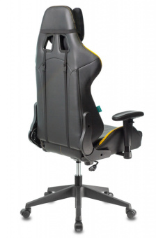 Кресло Zombie VIKING 5 AERO (эко.кожа, мех. качания, крест. пластик, до 120 кг) Черно-желтый