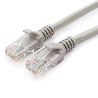 Кабель патч-корд Patch cord кат.5e  1.0м, Гарнизон, многожильный, серый