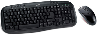 Комплект проводной (клавиатура+мышь) Genius Smart KM-170 Black