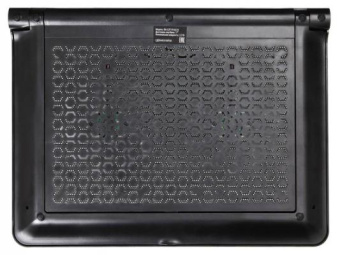 Подставка для ноутбука 17" BURO-LCP170-B214 (Blue LED, 2х1400об/мин, 23дБ, USB) Black