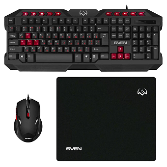 Игровой набор SVEN GS-9200 (клавиатура, мышь и коврик)