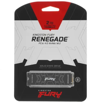 Накопитель SSD M.2 2Tb Kingston Fury Renegade (PCI-E 4.0 x4, 7300/7000 Мбайт/сек)