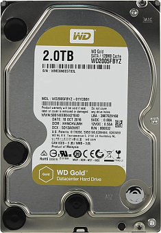 Жесткий диск SATA 2Tb WD Gold 7200rpm 128Mb  SATA-3