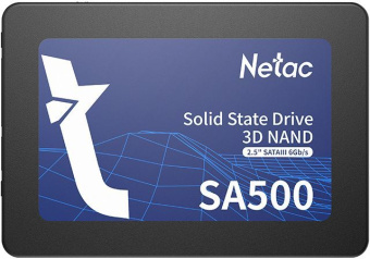 Накопитель SSD SATA 120Gb Netac SA500 (TLC, 500/400 Мбайт/сек, 60 TBW)