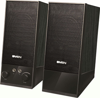 Акустическая система SVEN SPS-604 дерево, black (2x2W, USB)