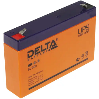 Аккумулятор для ИБП 6V,  9.0Ah, DELTA HR 6-9