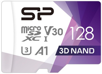 Карта памяти microSD 128Gb Silicon Power Superior Pro A1 UHS-I U3 microSDXC Colorful CLASS 10 + адаптер SD