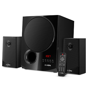 Акустическая система SVEN MS-2080 (2x15W+ 40W, дерево, Bluetooth, SD, FM, USB, ПДУ) black