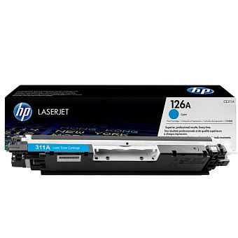 Картридж лазерный HP 126A (CE311A) для HP CP1025/1025nw, 1000 стр. синий