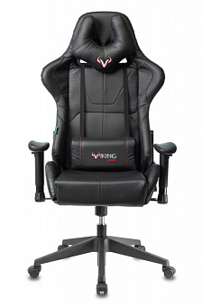 Кресло Zombie VIKING 5 AERO (эко.кожа, мех. качания, крест. пластик, до 120 кг) Черный